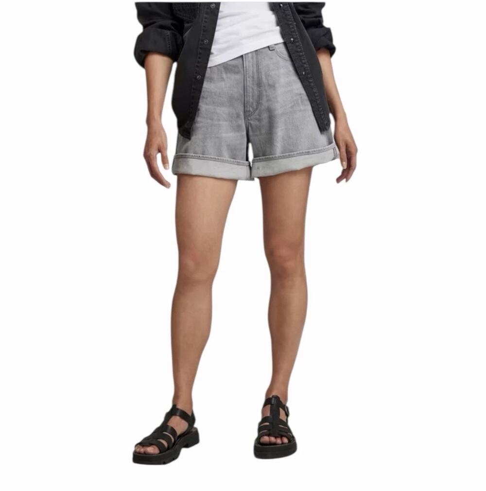 G-Star RAW Stray Ultra High Waist Denim Shorts Size 26 NWT Sun Faded Skyrocket